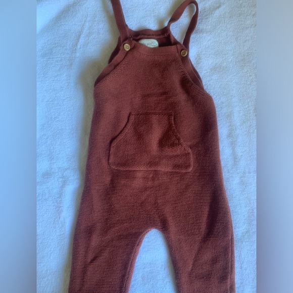 Carter’s Little Planet red knit overalls - Picture 1 of 3